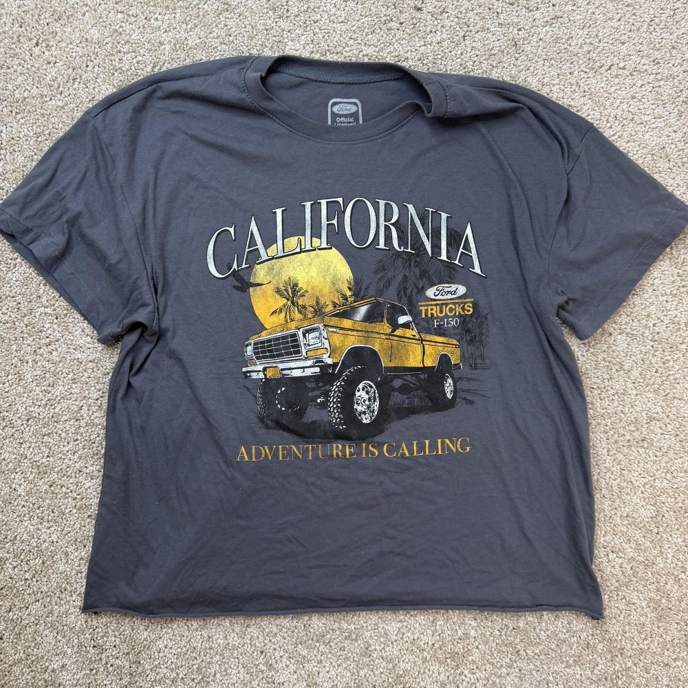 Ford Trucks California Shirt Mens 2XL Gray F-150 Adventure Graphic Tee T-Shirt